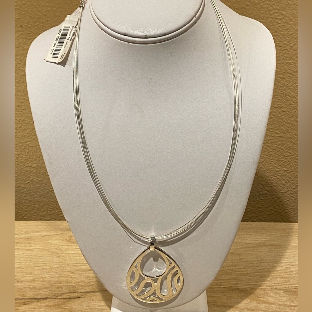 Beautiful Silver necklace from Macy’s, multi strand type chain, dress up or down